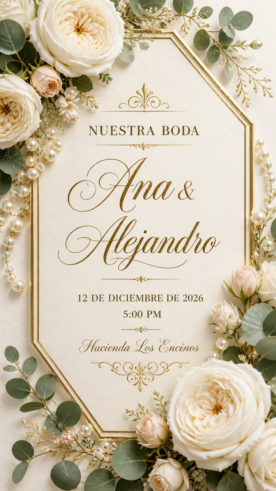 Invitación elegante de boda